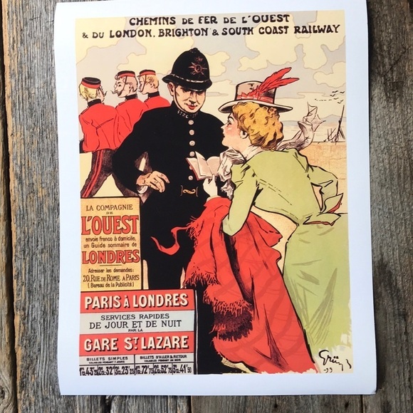 CF de l'Ouest Train Travel Advertising Vintage Poster - Picture 6 of 6